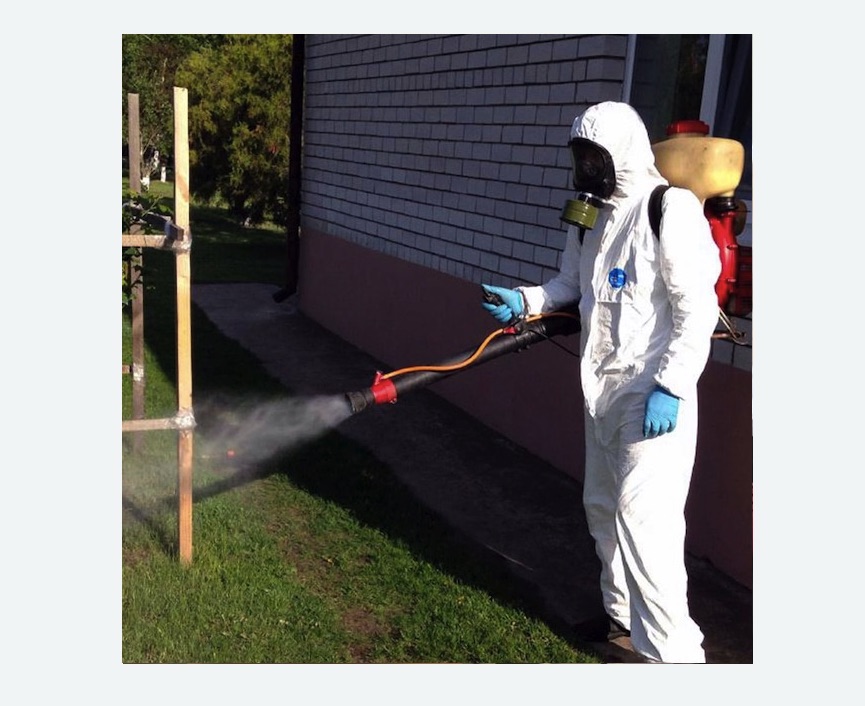 травля клещей на участке в Дзержинском